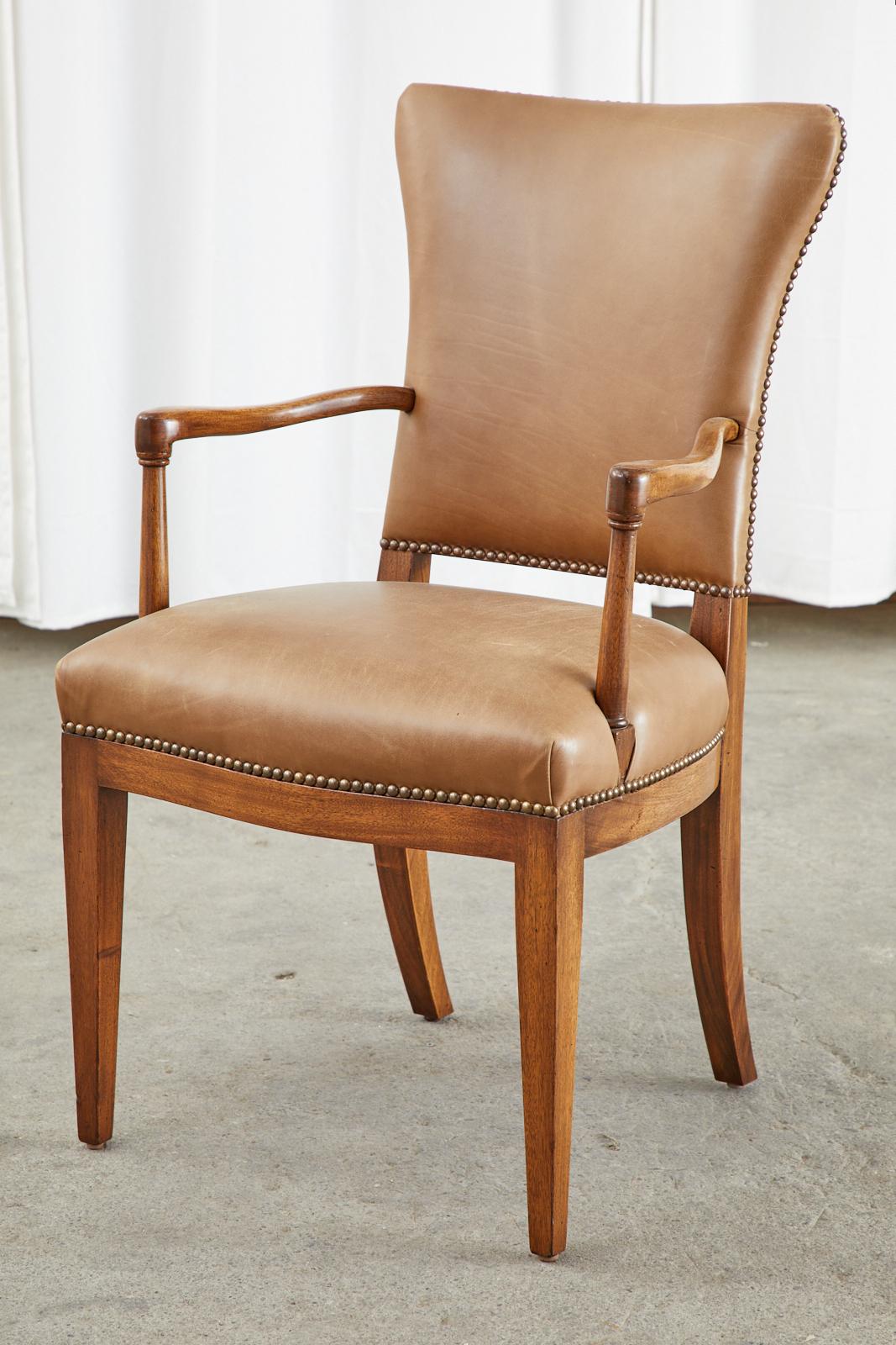 Juego de cuatro sillones art déco franceses según Jules Leleu siglo XX en venta