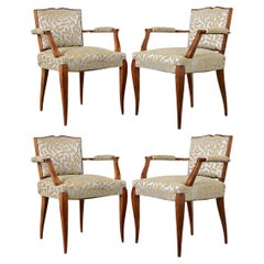 Set of Four French Art Deco Armchairs Set of Four French Art Deco Armchairs