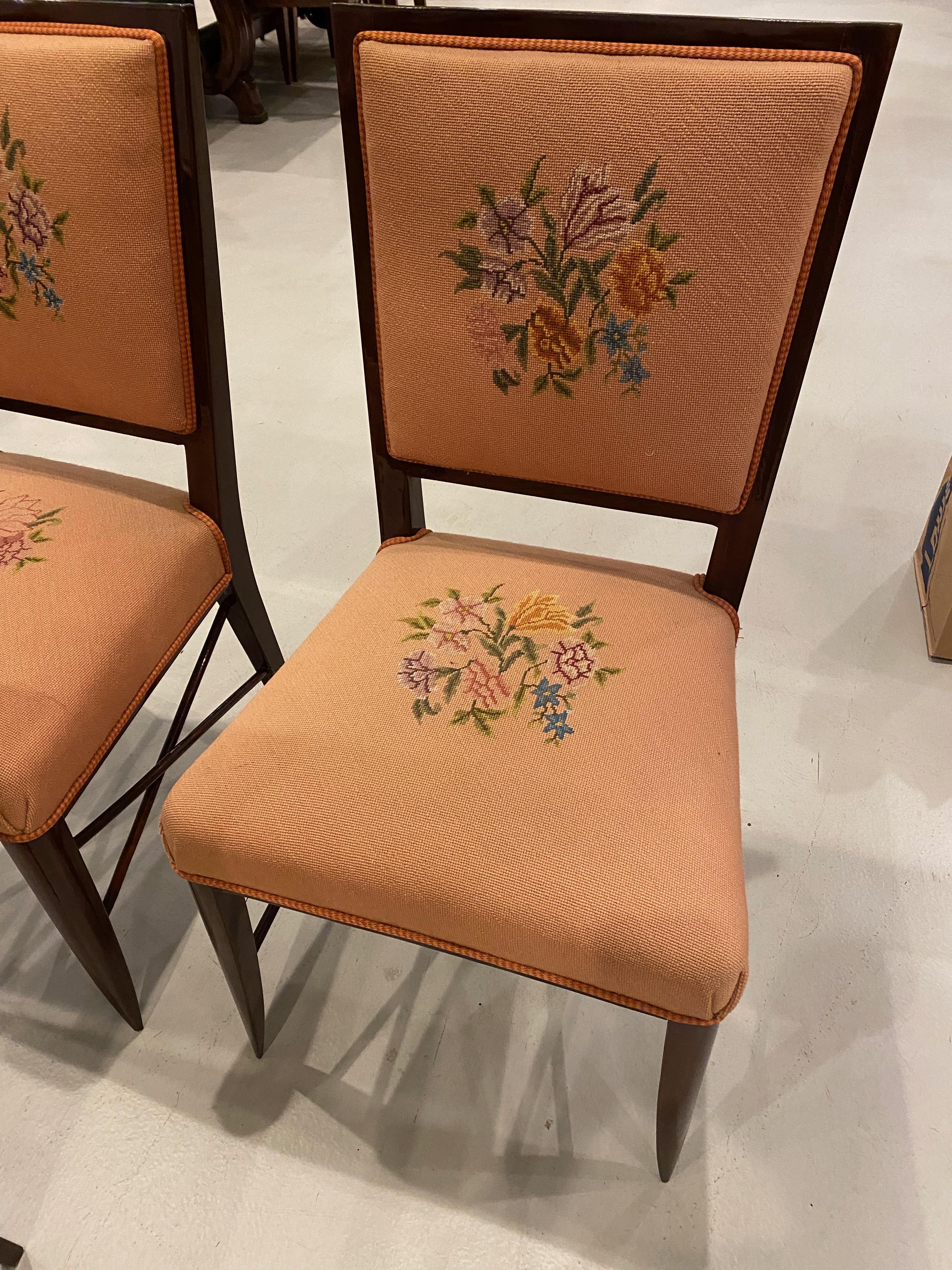 Set of Four French Art Deco chairs  For Sale 6