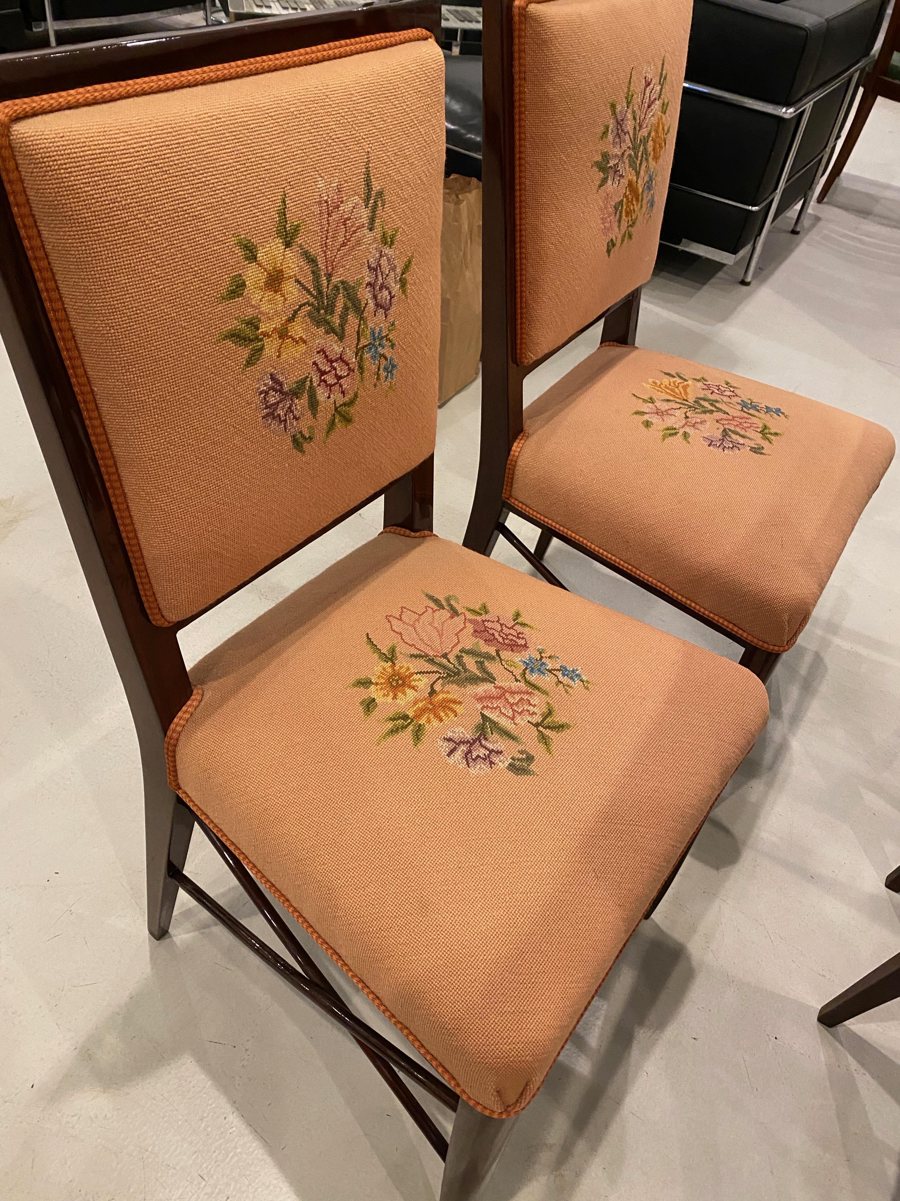 Set of Four French Art Deco chairs  For Sale 3