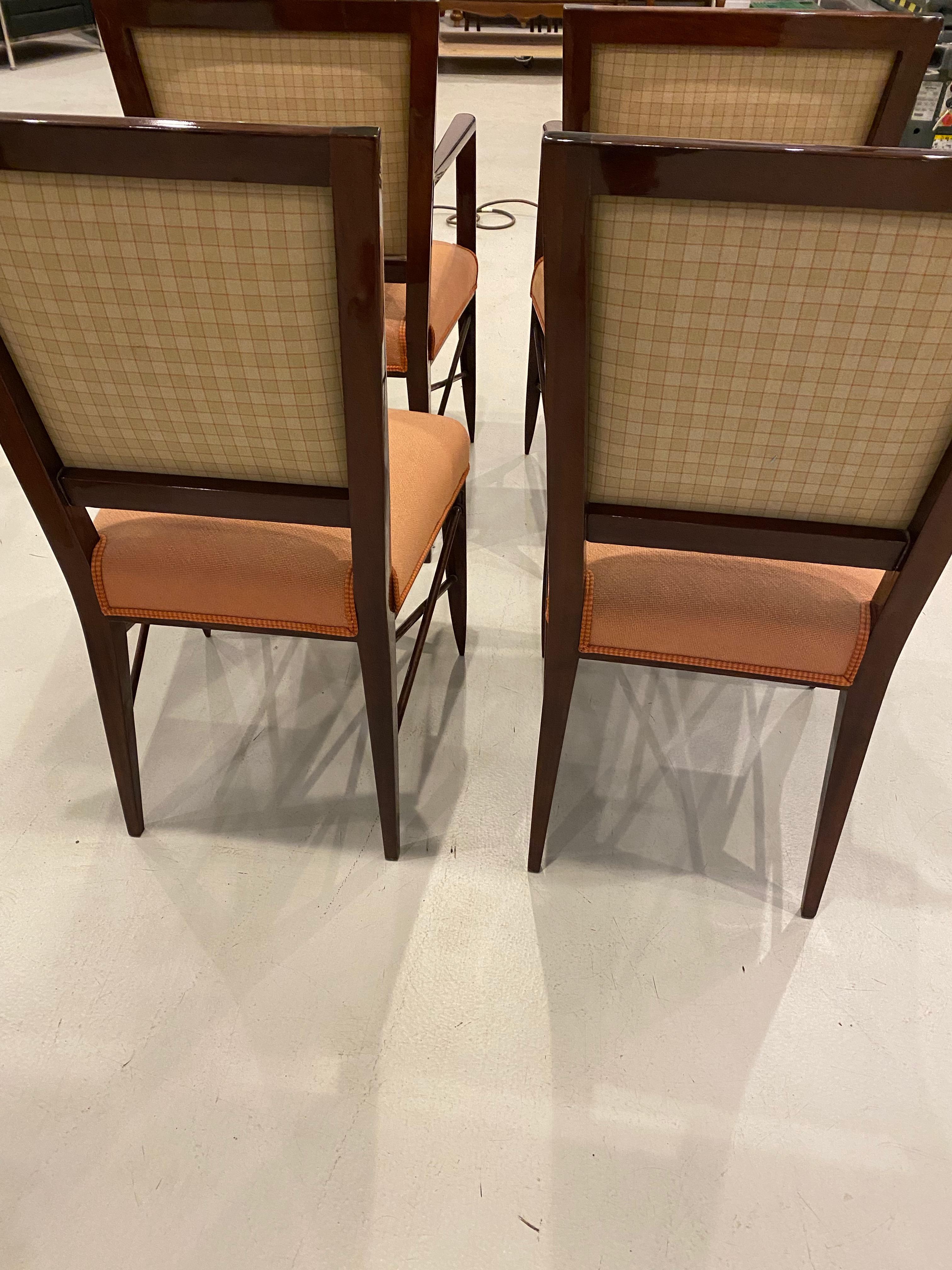 Ensemble de quatre chaises Art déco françaises  en vente 4