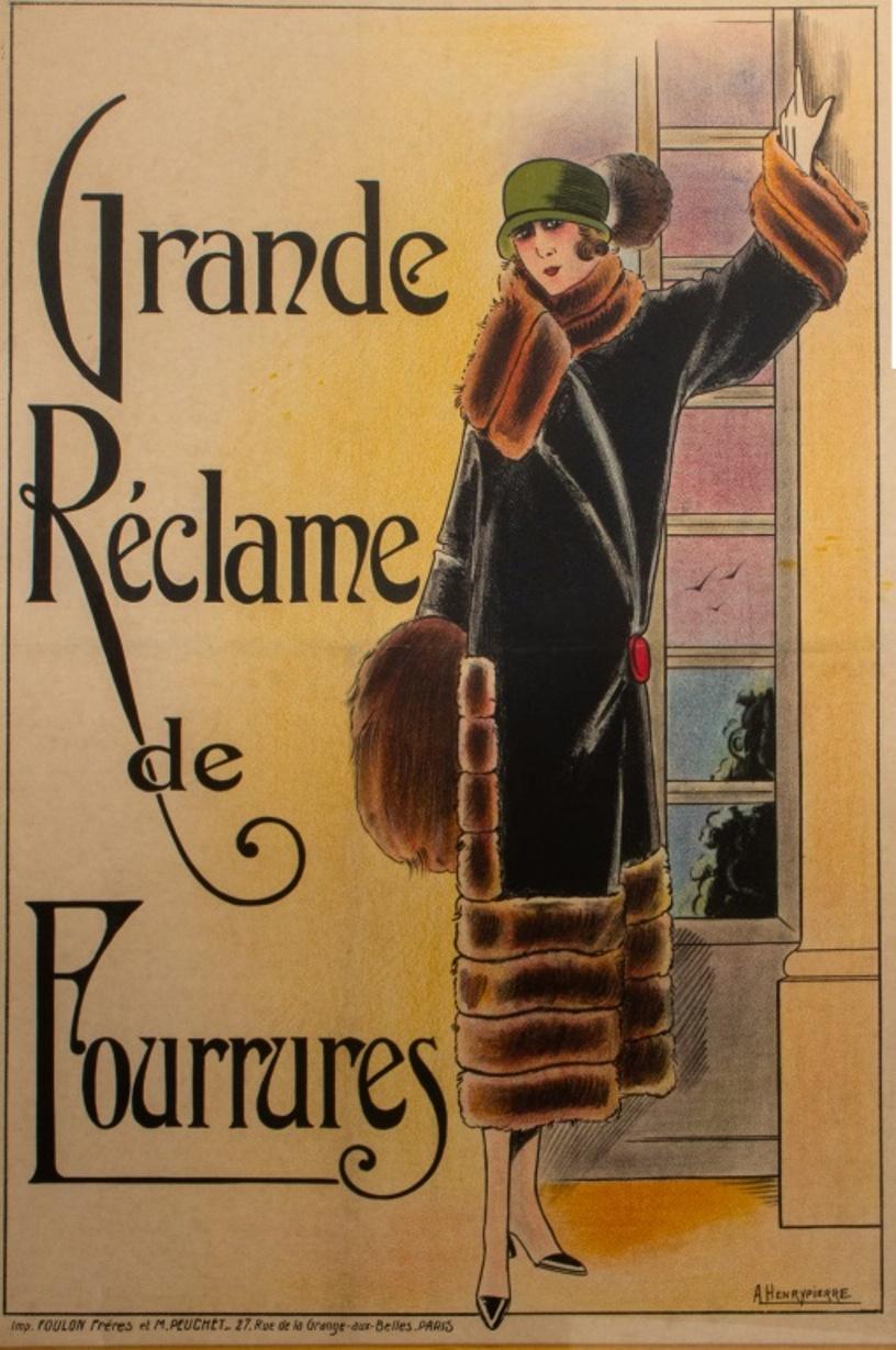 20th Century Set of Four French Art Deco Fashion Posters For Sale