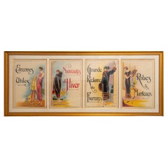 Set of Four French Art Deco Fashion Posters