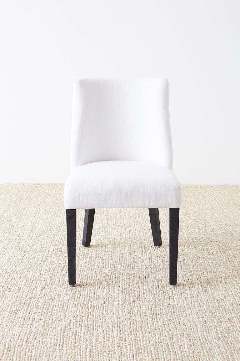 Set of Four French Barrel Back Style Dining Chairs For ...