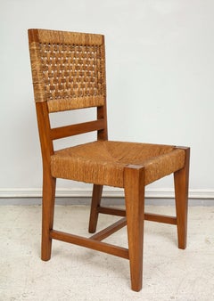 Set of Four French Caned Chairs from 1940s-1950s