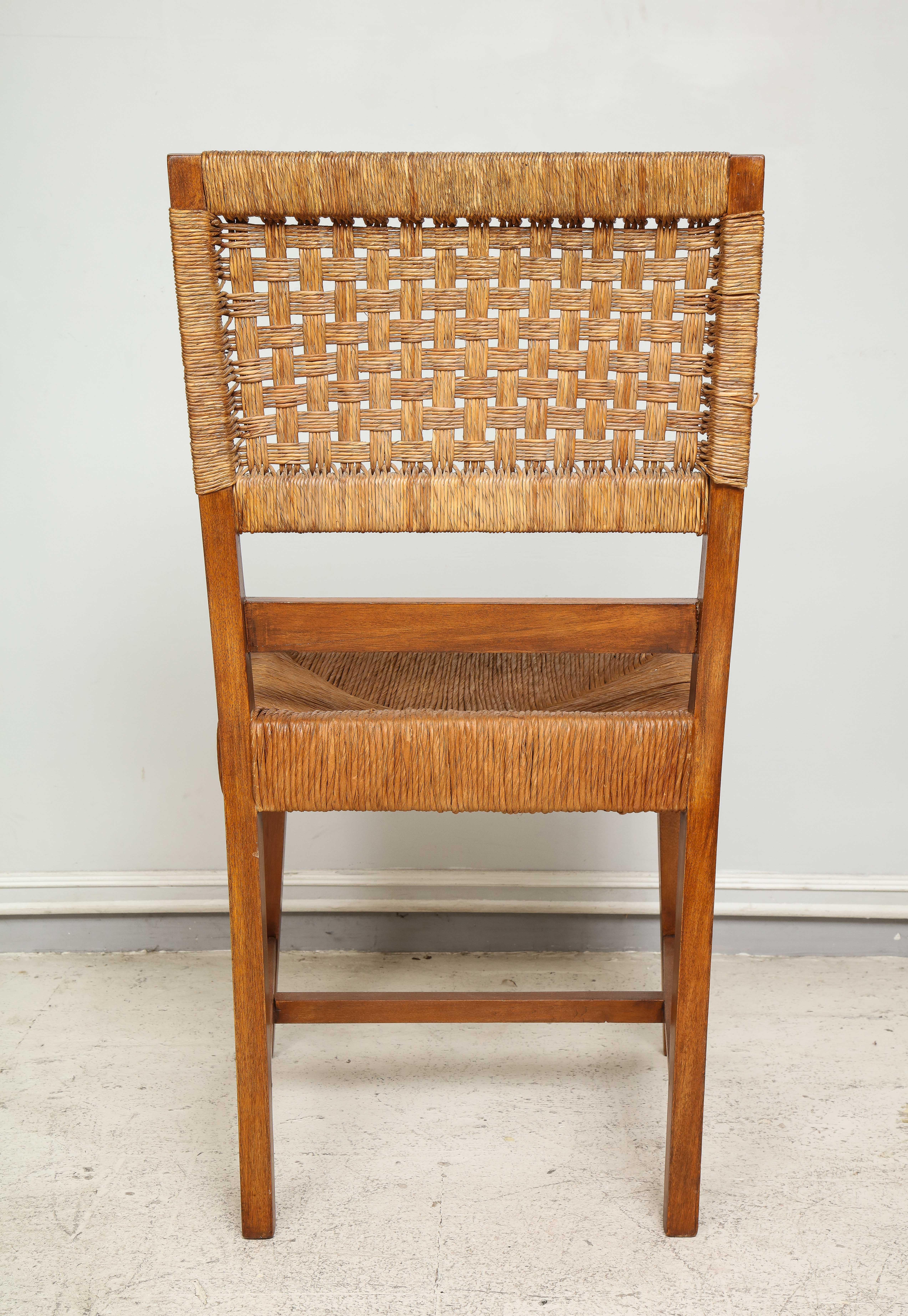Set of Four French Caned Chairs from 1940s-1950s 1