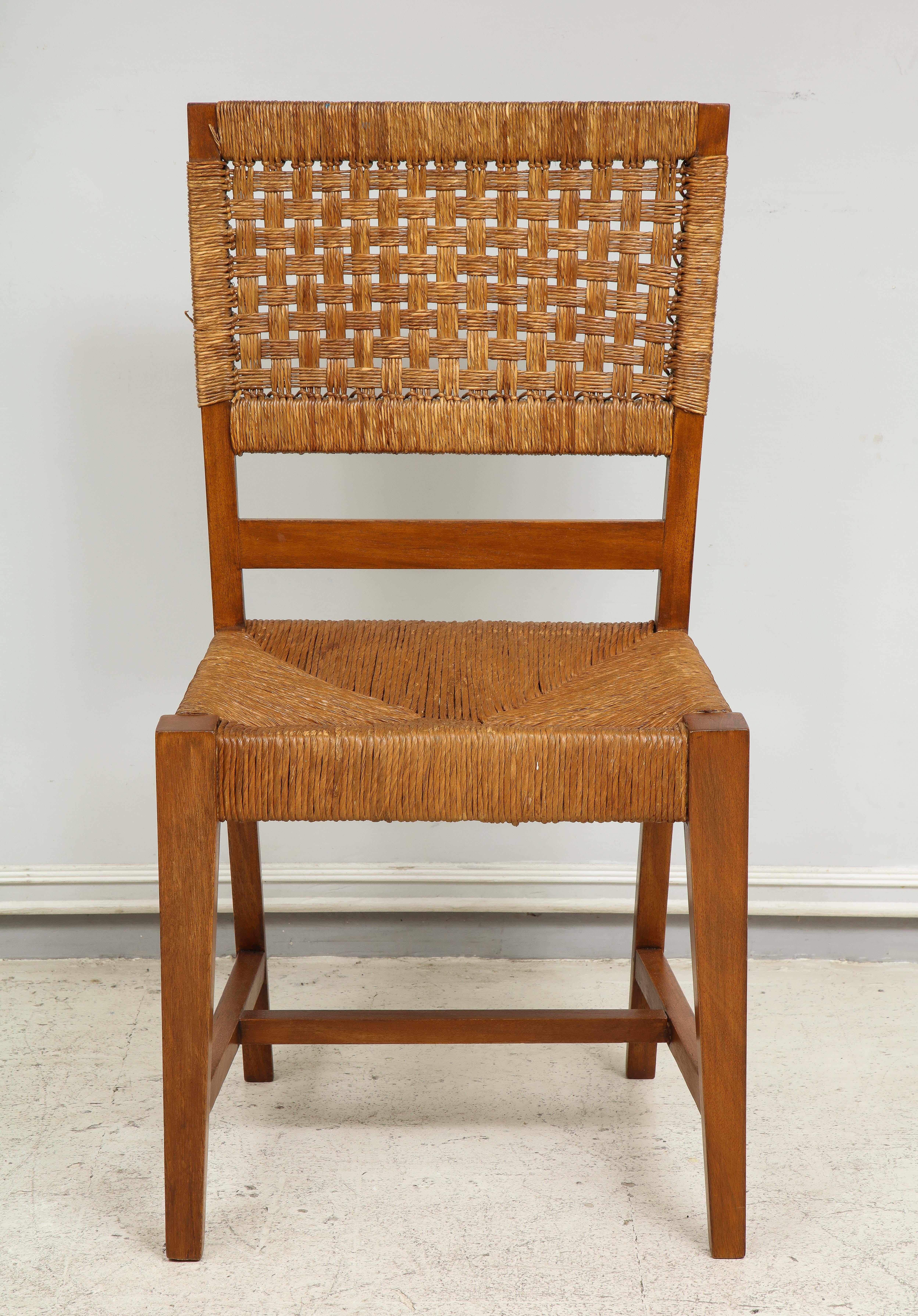 Set of Four French Caned Chairs from 1940s-1950s In Excellent Condition In New York, NY