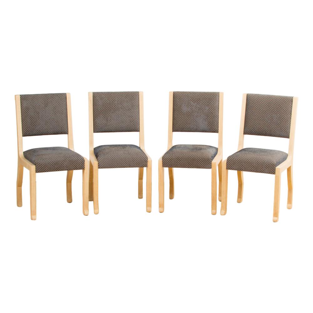 Set of Four French Chairs in the Manner of Marc du Plantier, circa 1990 For Sale
