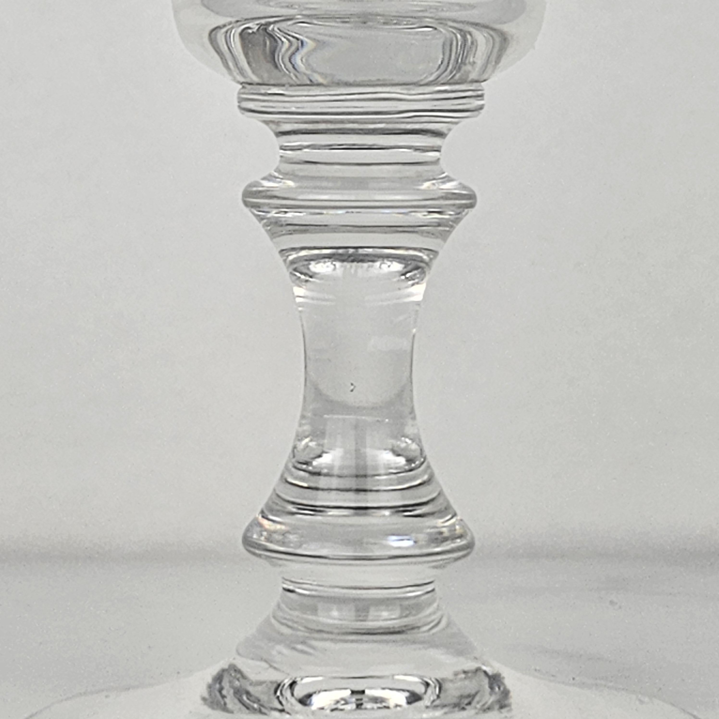 19th Century Set of Four French Champagne Flutes in Crystal Glass, Ca. 1890 For Sale