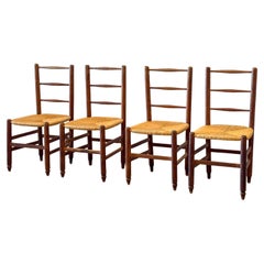 Juego de cuatro sillas de comedor francesas