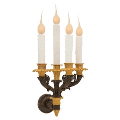 Set of Four French Early 19th Century First Empire Period Four-Arm Sconces