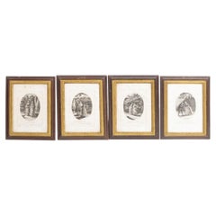 Set of four French engravings