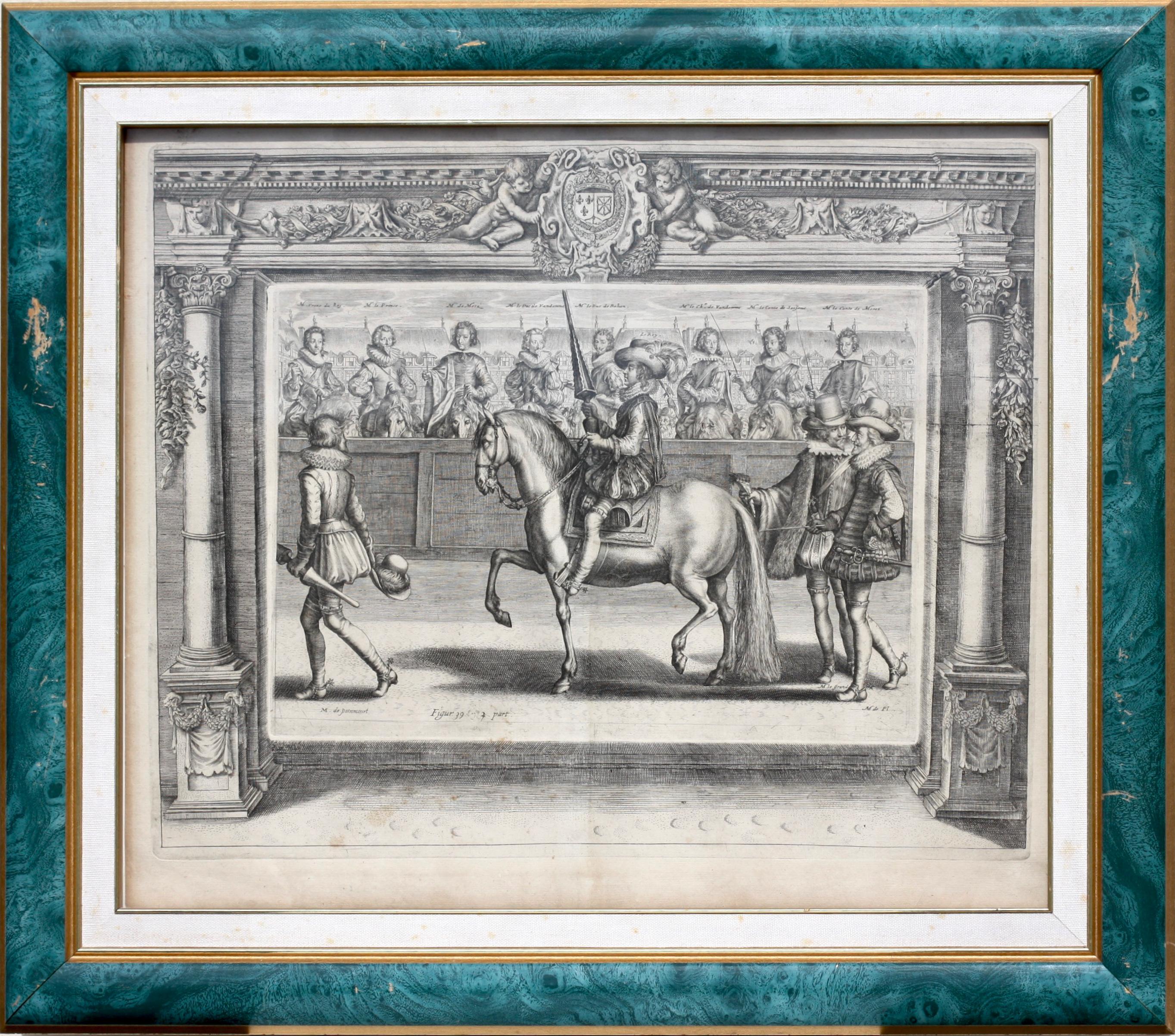 Ensemble de quatre gravures équestres françaises, 18e-19e siècles Bon état - En vente à West Palm Beach, FL