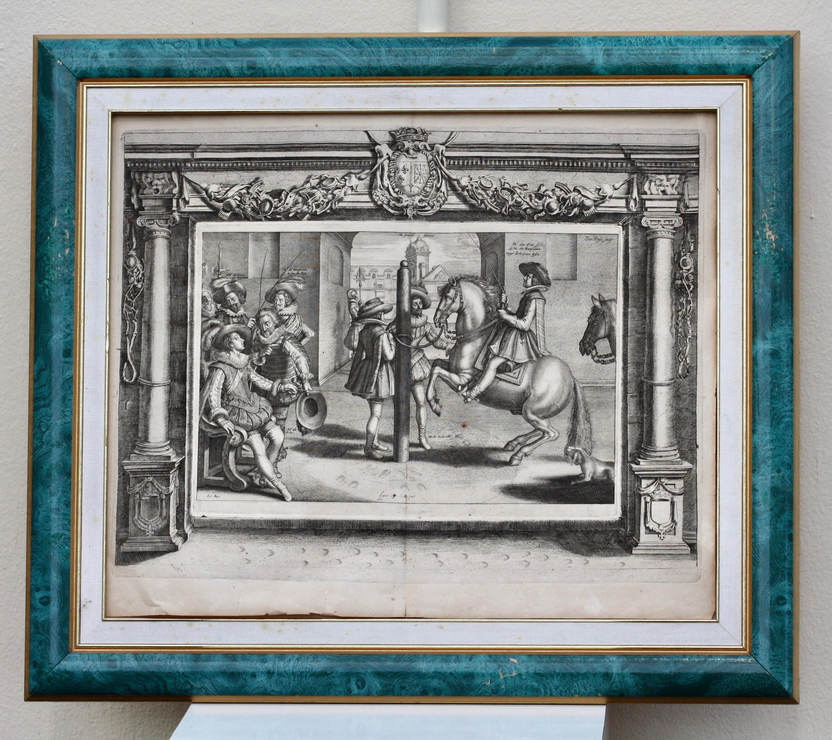 Ensemble de quatre gravures équestres françaises, 18e-19e siècles en vente 1