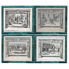 Set of Four French Equestrian Engravings, 18th-19th Century