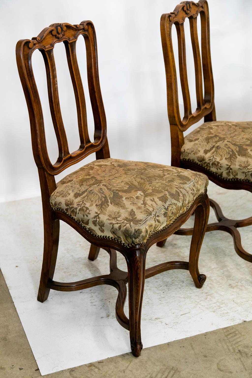 Set of Four French Fruitwood Chairs For Sale 4