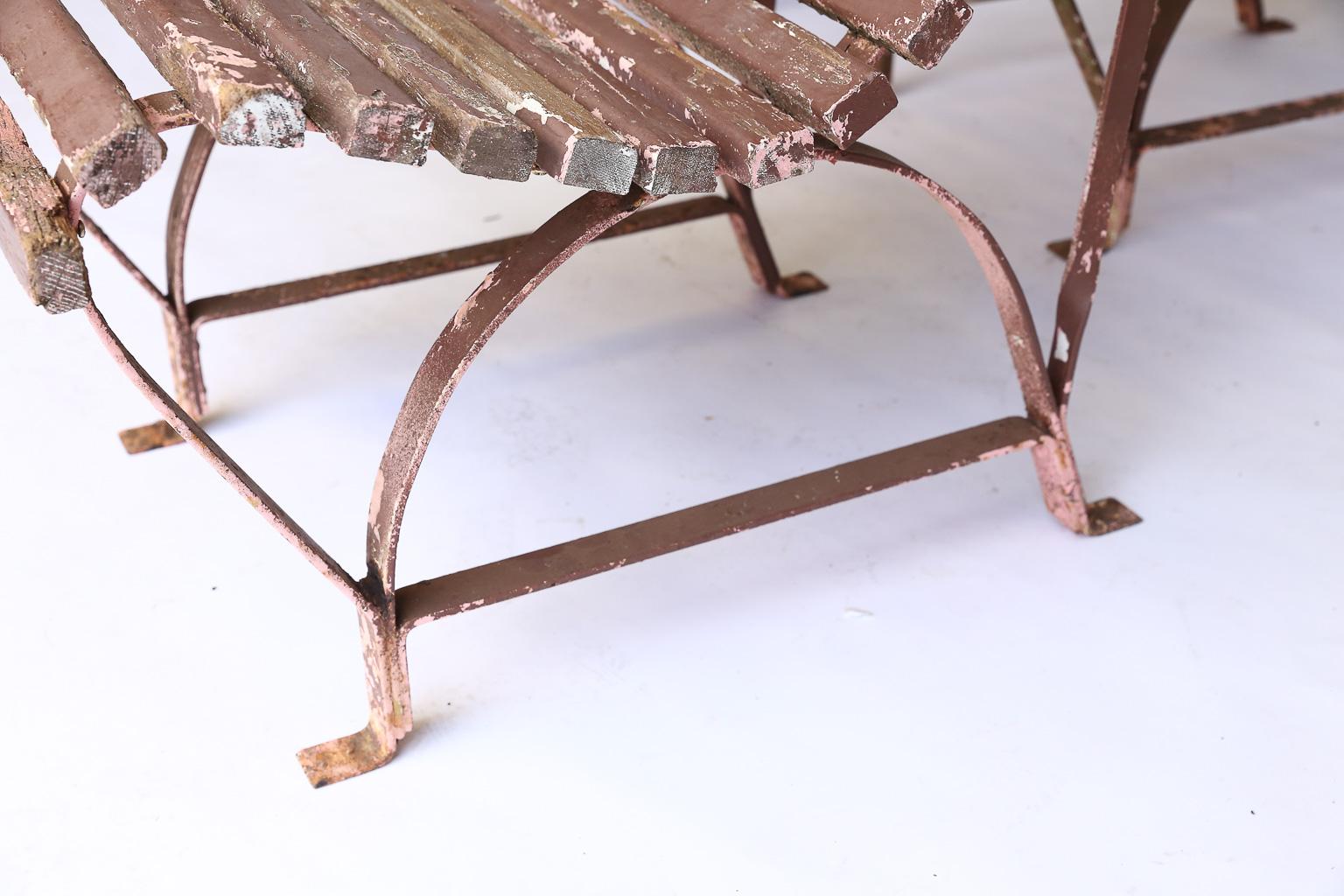 Set of Four French Garden Chairs, circa 1940 2