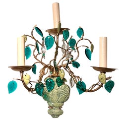 Set of Four French Green Sconces, Sold per Pair