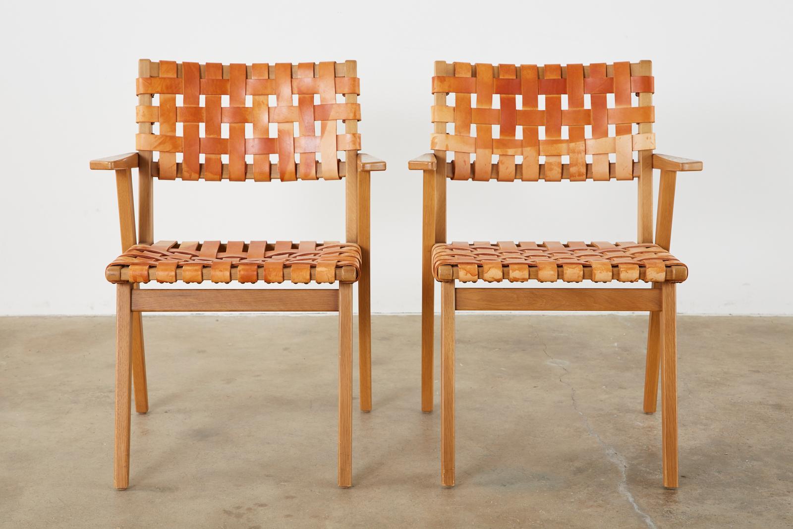 leather lattice dining chair