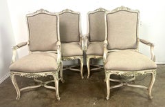 Set di quattro tavoli da pranzo francesi Luigi XV dipinti C.C.