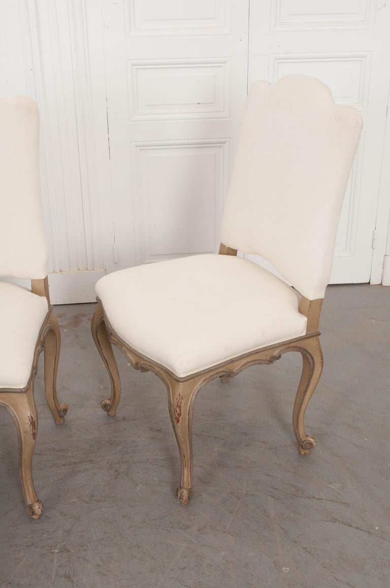 Set of Four French Louis XVStyle Reproduction Dining Side Chairs at