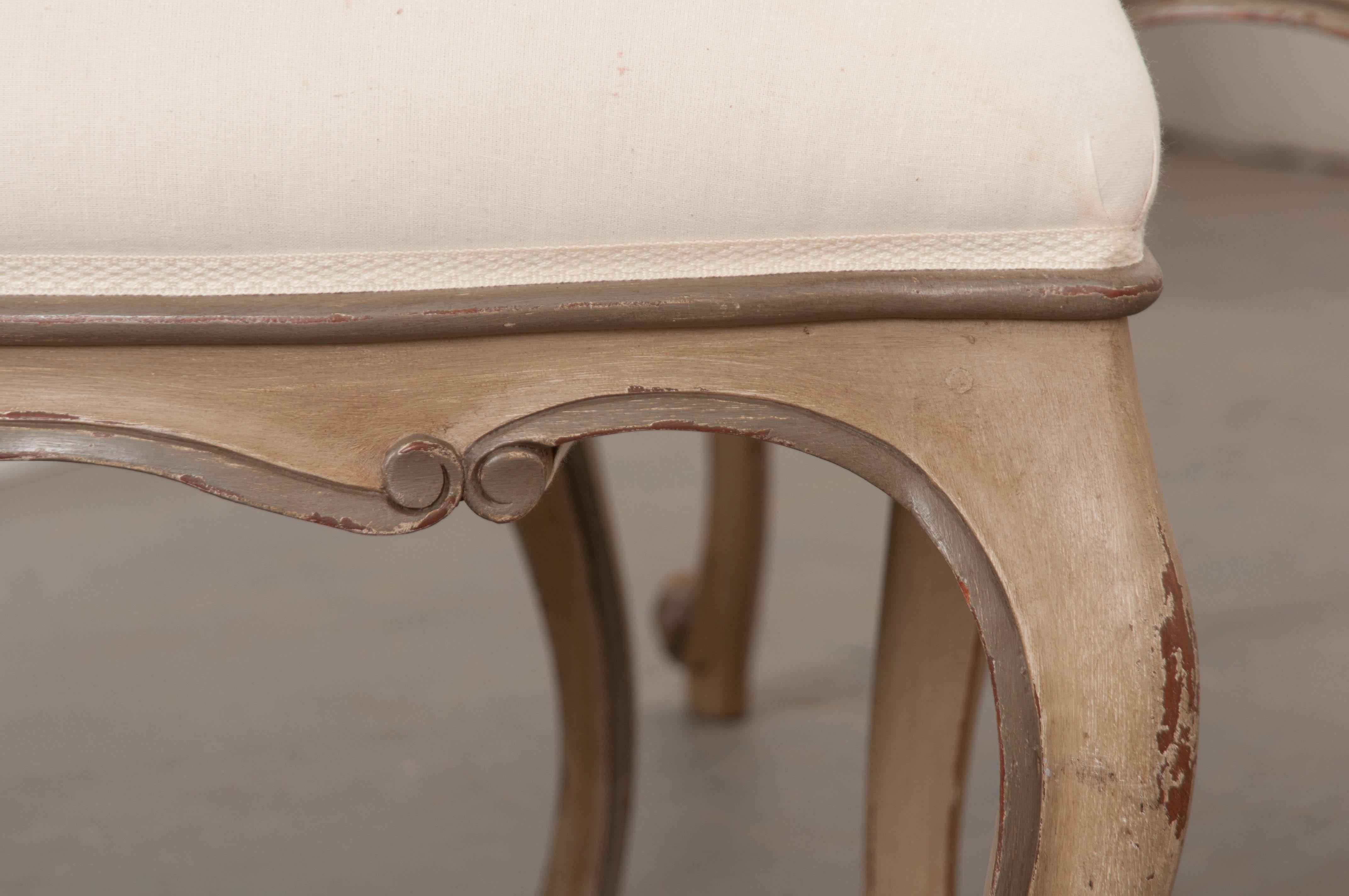 Set of Four French Louis XVStyle Reproduction Dining Side Chairs at