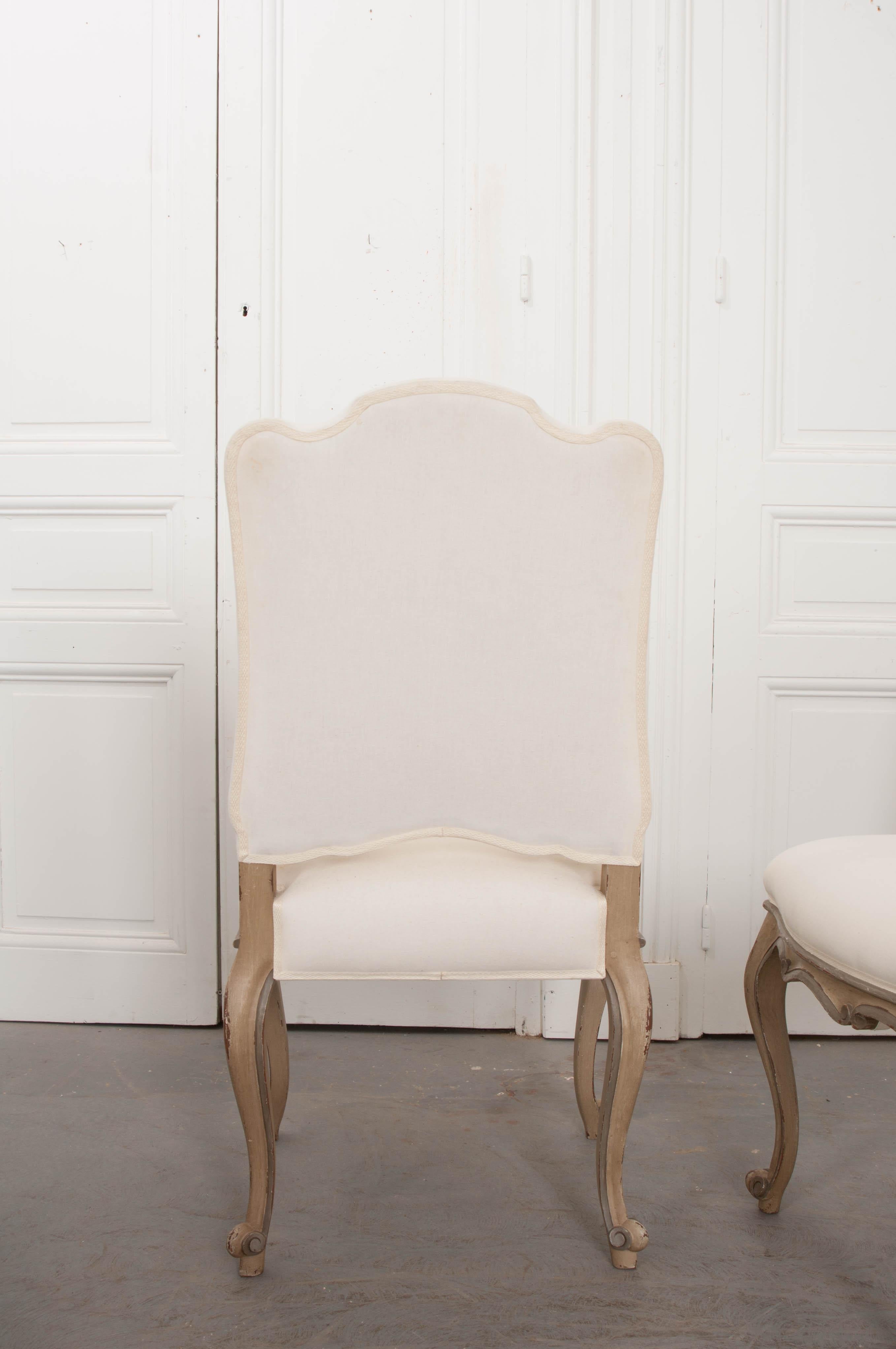 Set of Four French Louis XVStyle Reproduction Dining Side Chairs at