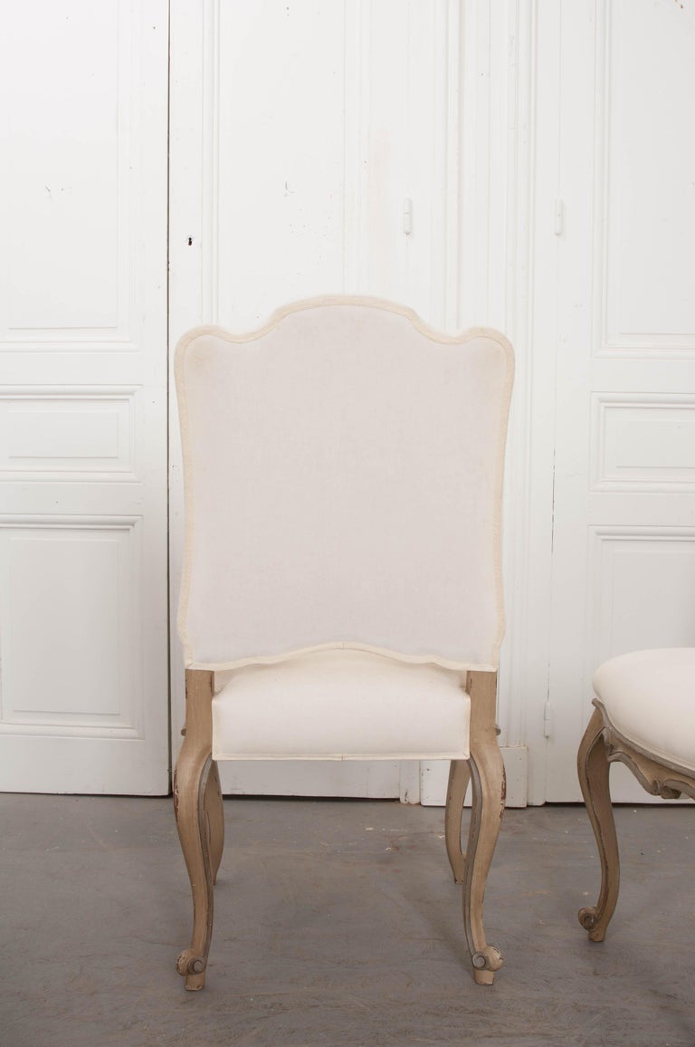 Set of Four French Louis XV-Style Reproduction Dining Side Chairs at 1stDibs