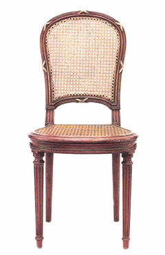 Set of 4 French Louis XVI Mahogany Side Chairs