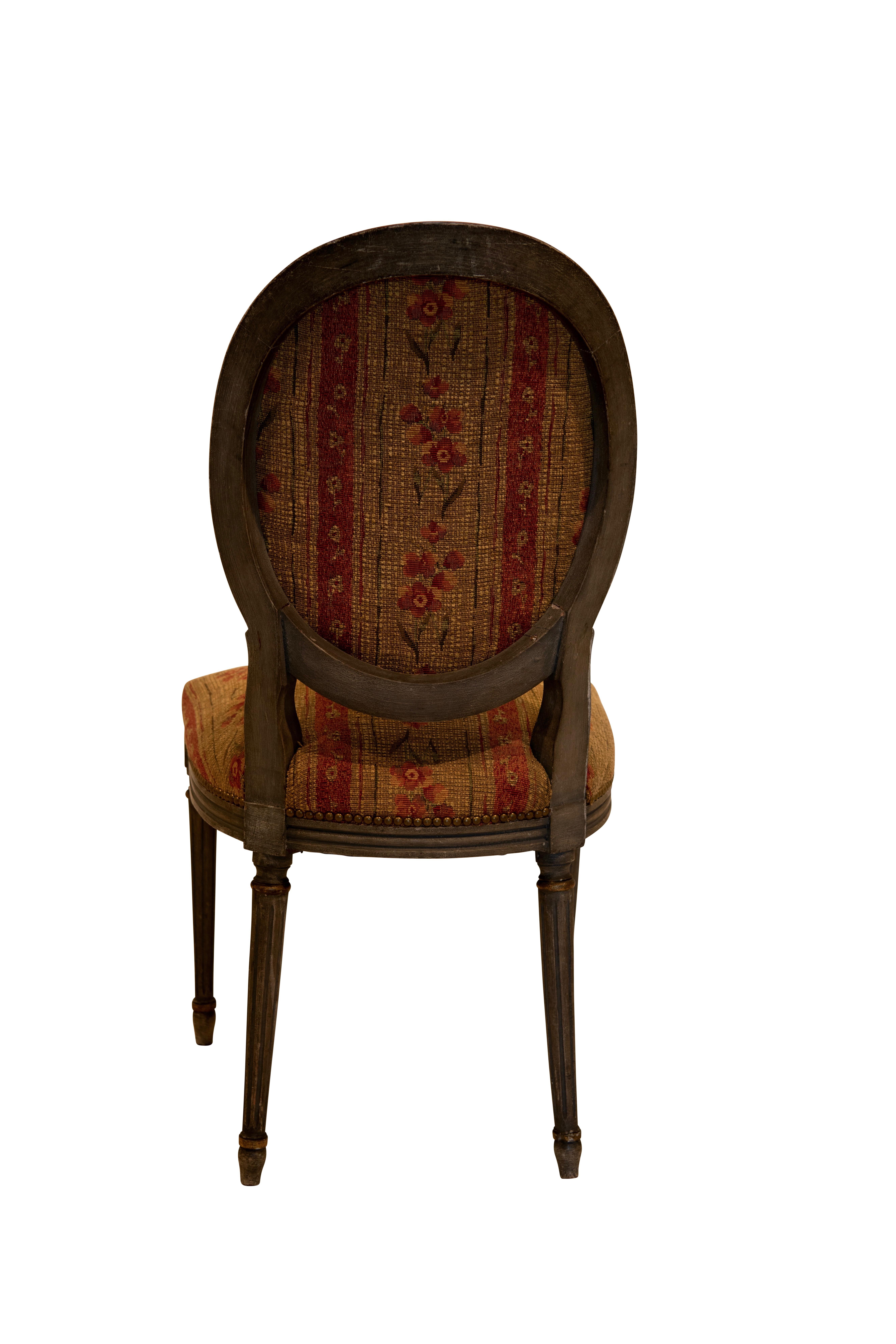 Set of Four French Louis XVI Style Side Dining Chairs 3