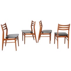 Set of Four French Mid-Century Modern Chairs