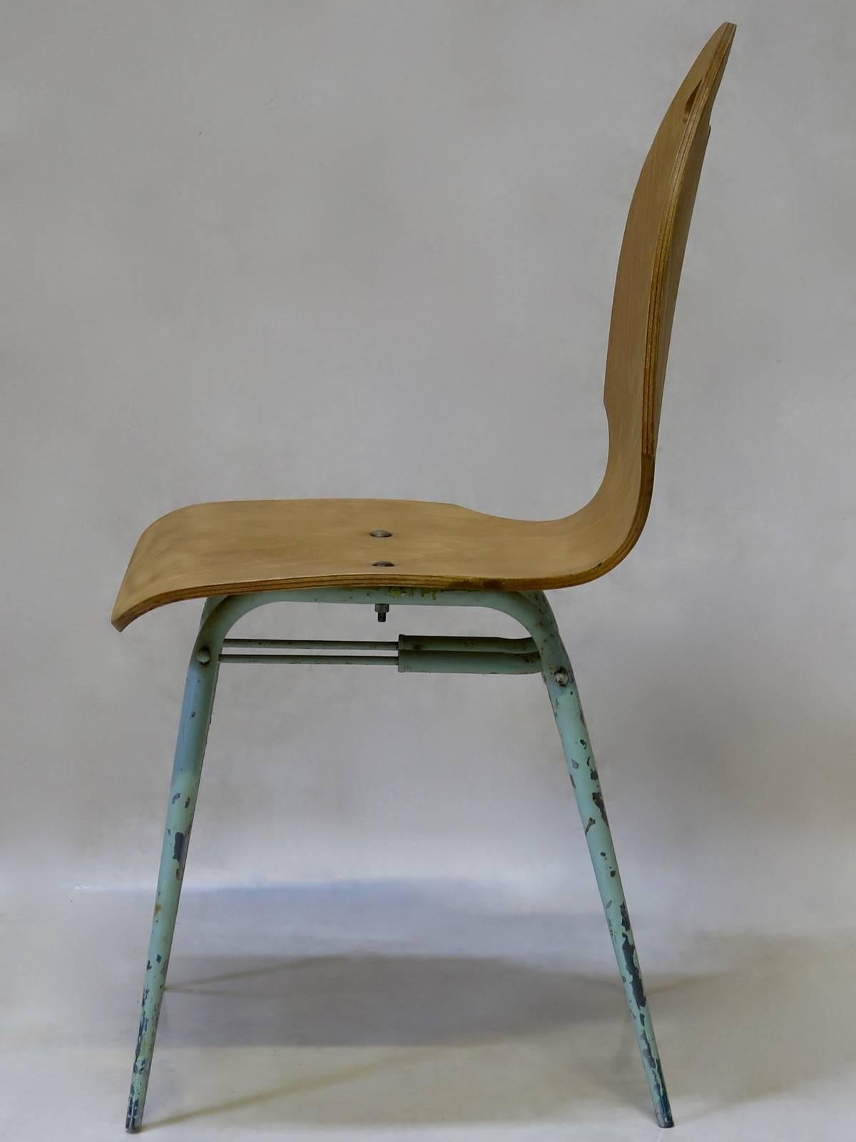 mid century plywood chair