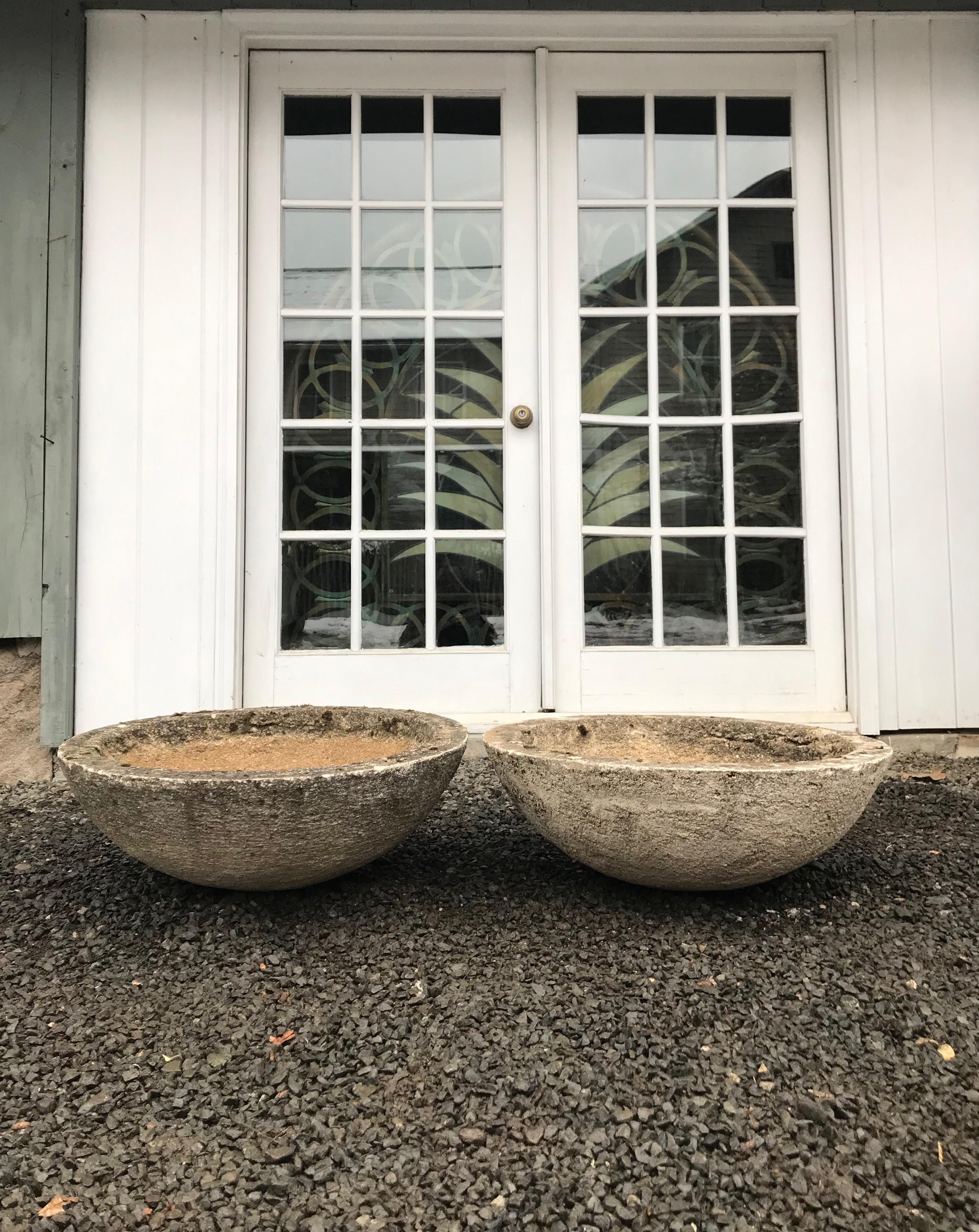 weathered stone bowl