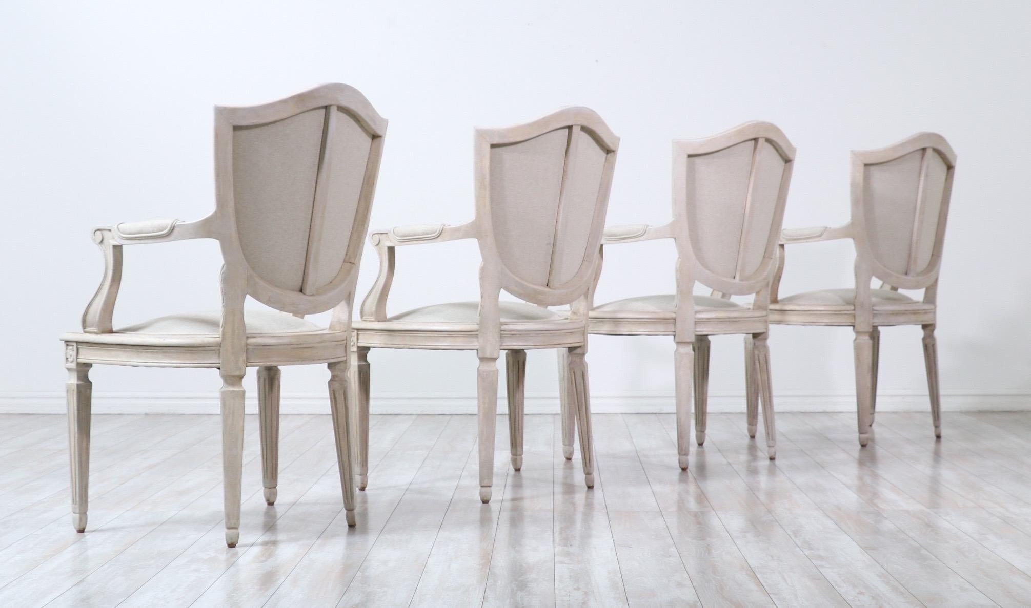 Set of Four French Neoclassical Armchairs 3