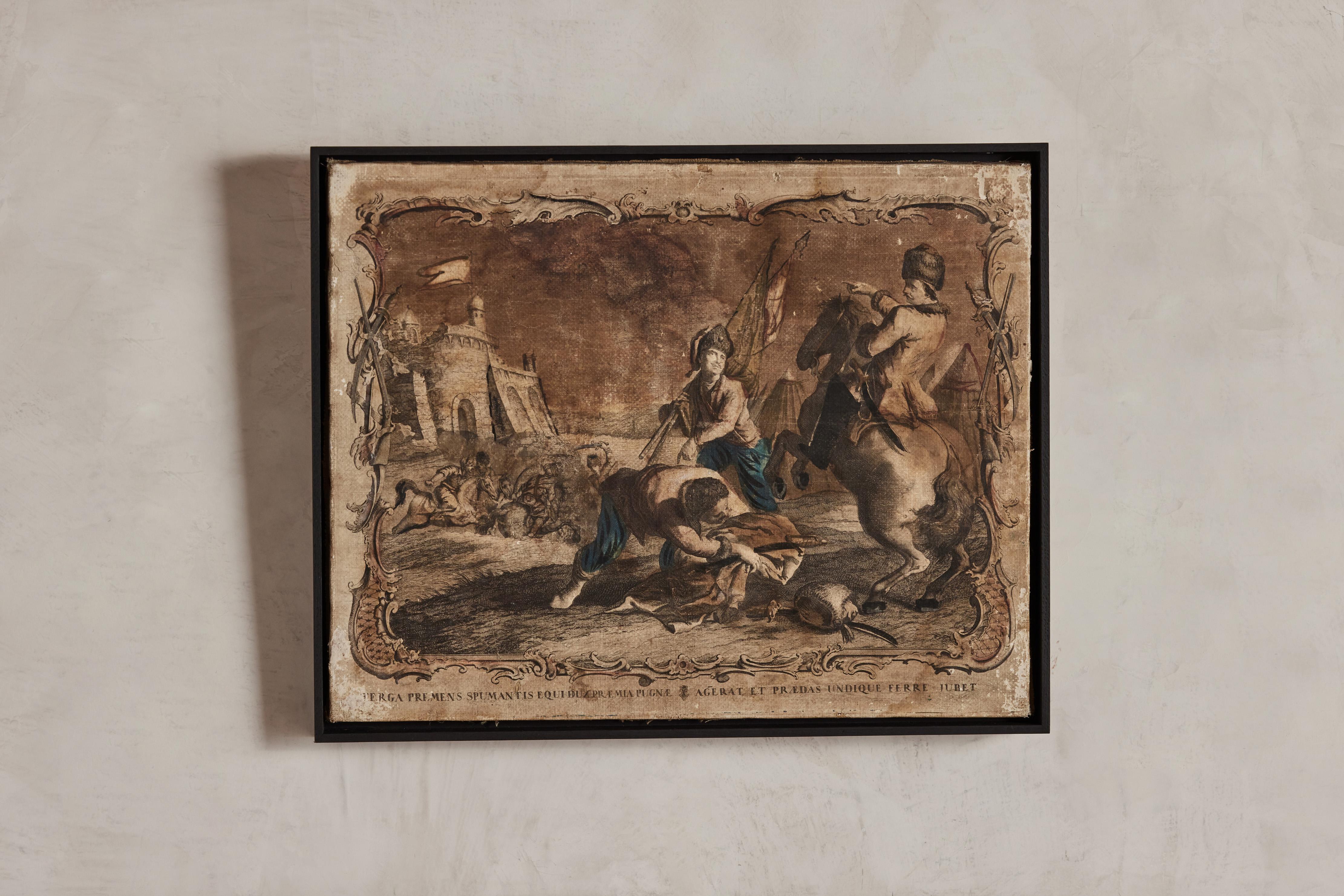 Set of Four French Painted Etchings In Good Condition In Los Angeles, CA