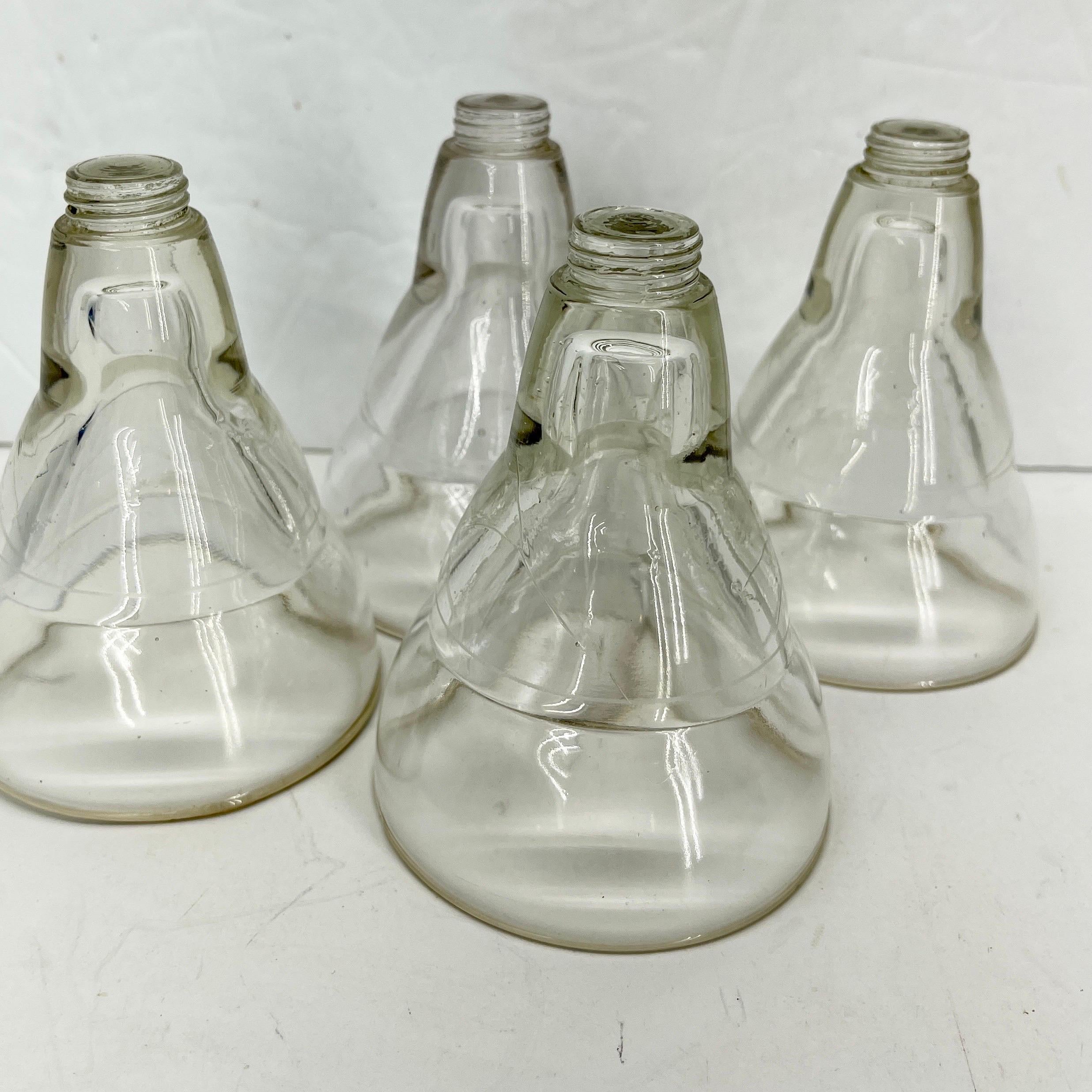 Set of Four French Pernod Glasses with Bakelite Bases, 1930's 12