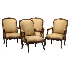 Set of Four French Régence Style Armchairs, 19th Century