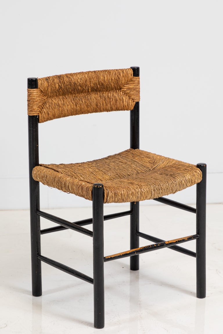 Set of Four French Rush Seat and Back Dining Chairs at 1stDibs