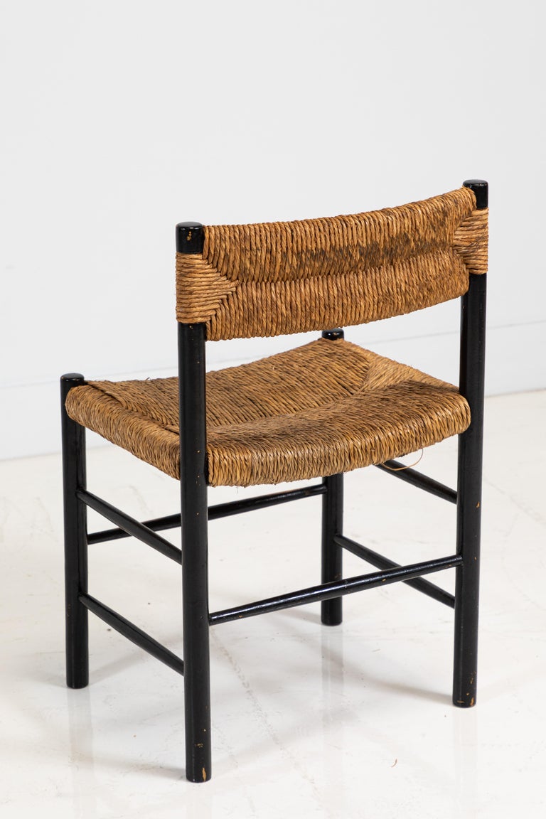 Set of Four French Rush Seat and Back Dining Chairs at 1stDibs