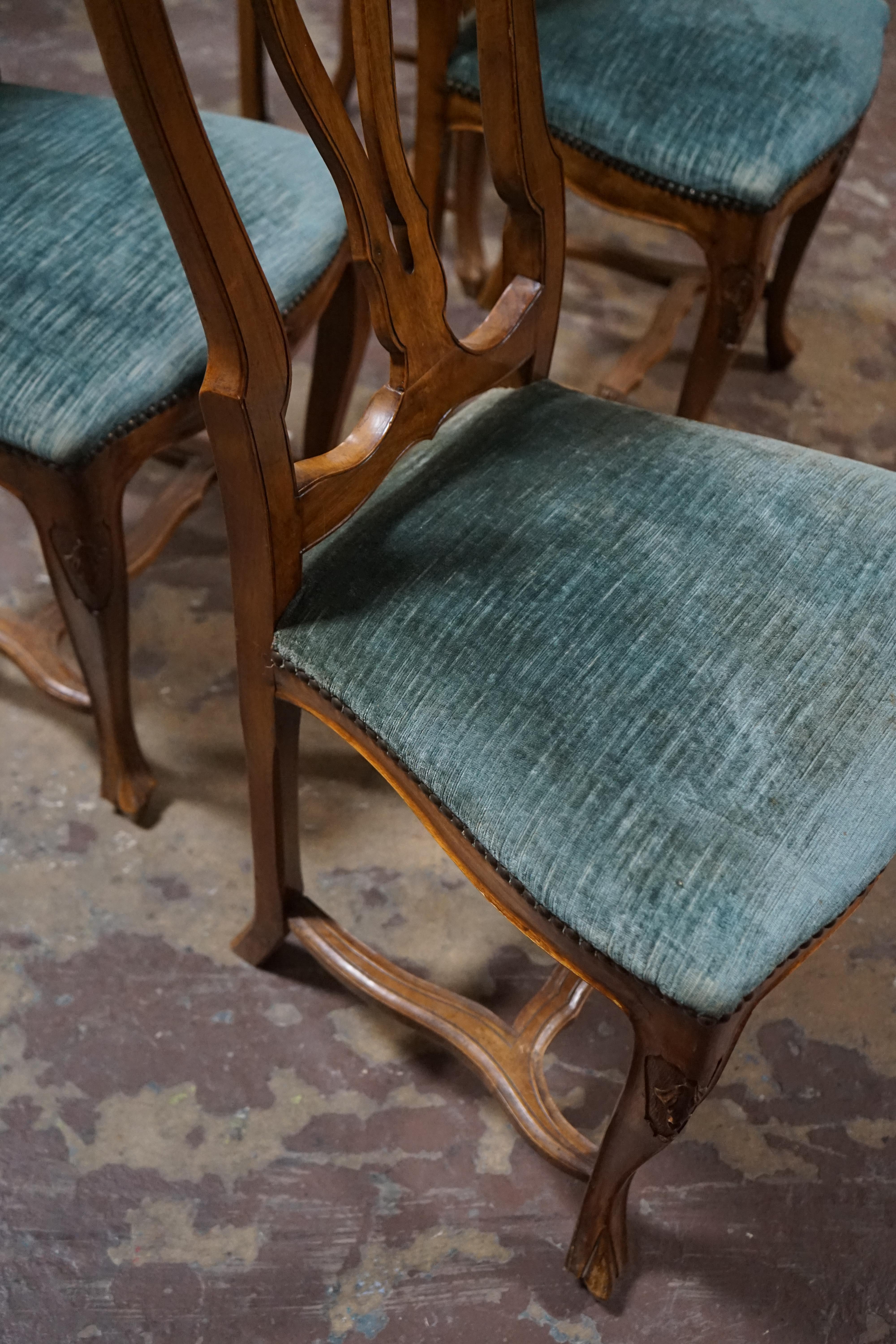 Set of Four French Side Chairs In Good Condition For Sale In Dallas, TX