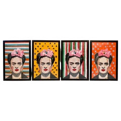 Set of Four Frida Pop Art Portraits