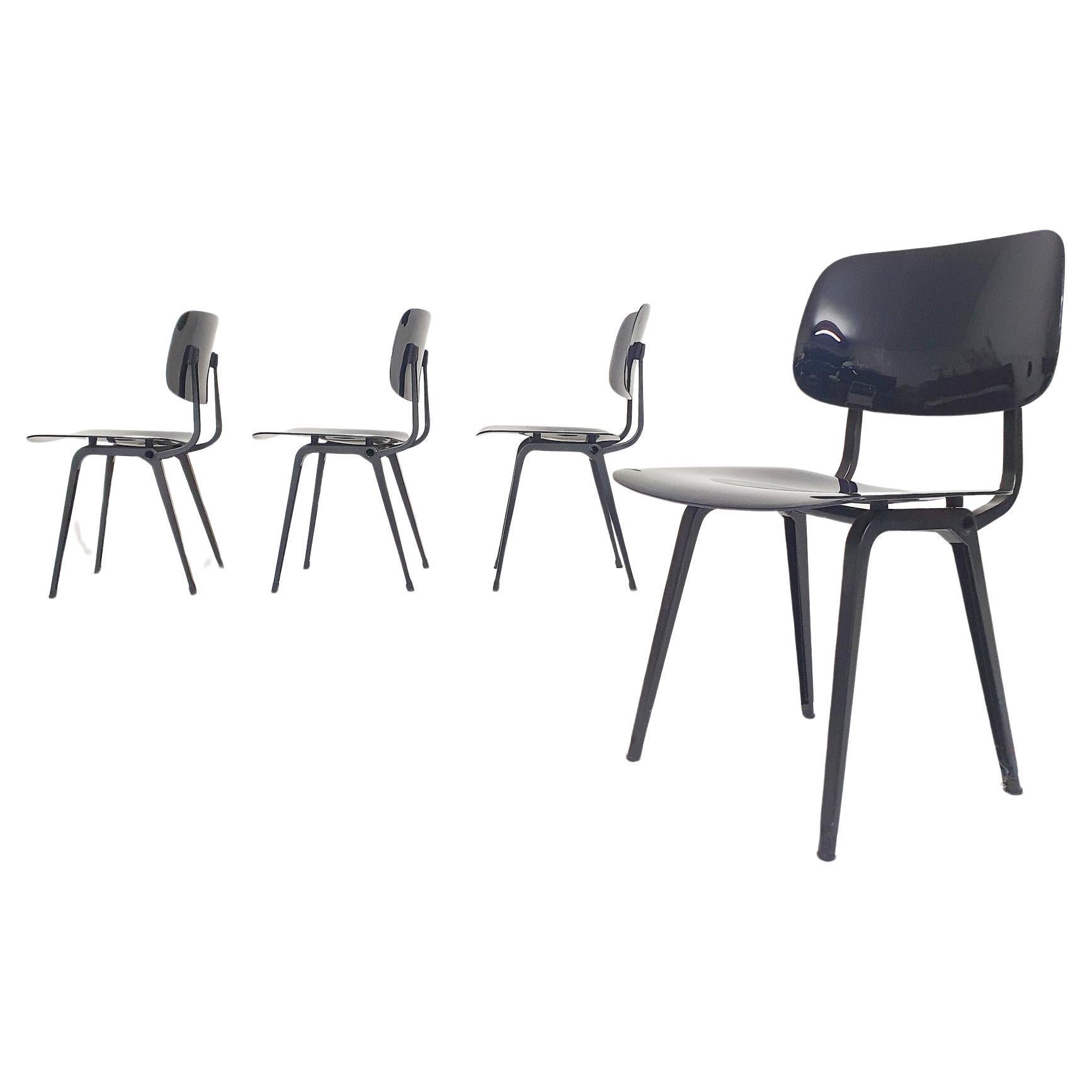 Set of four Friso Kramer for Ahrend de Cirkel "Revolt" dining chairs, 1993 For Sale