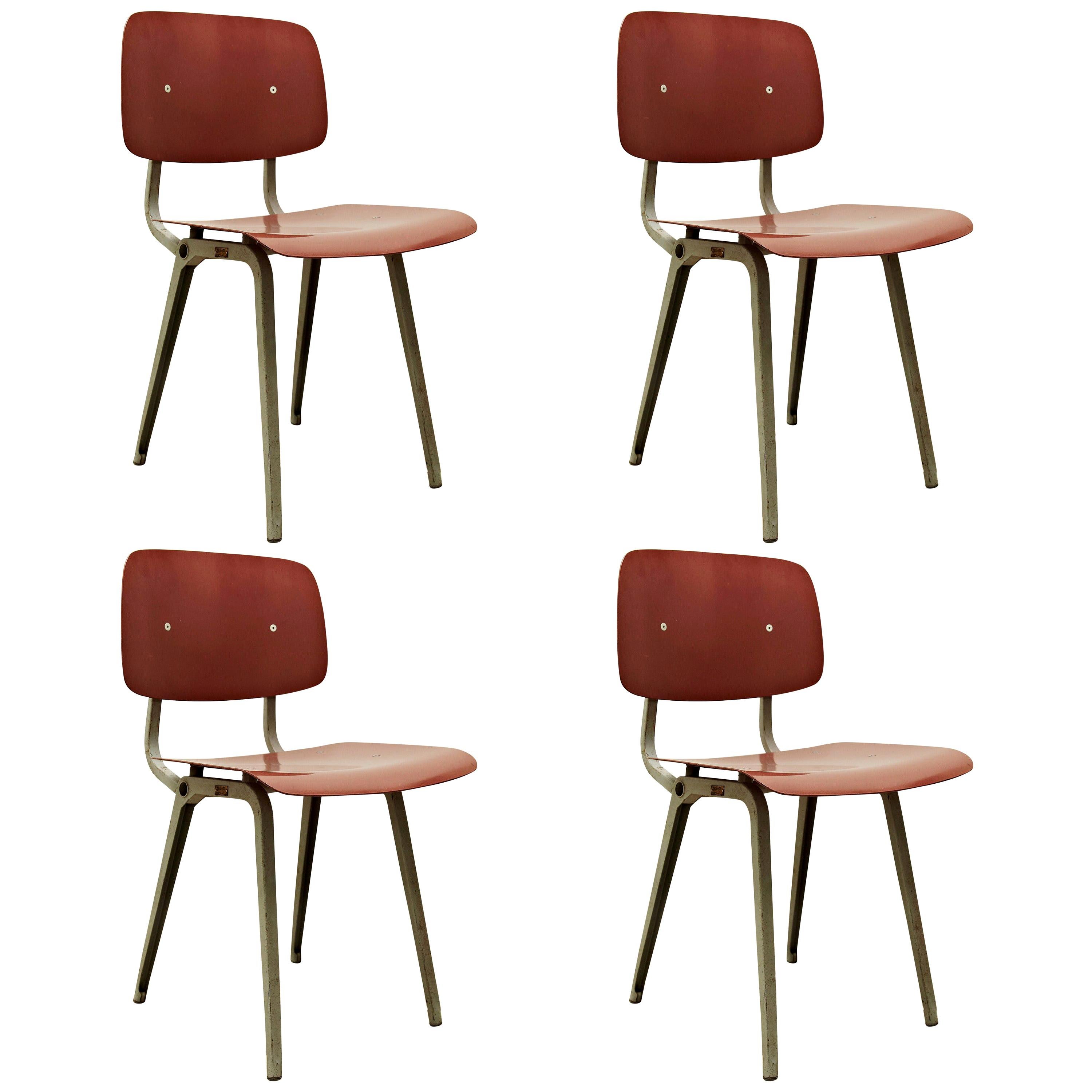 Set of Four Friso Kramer Revolt Chairs, 1953