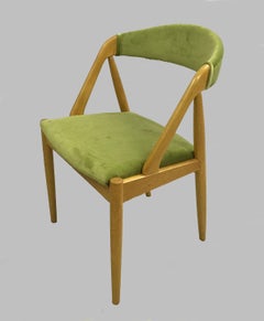 Set of Four Fully Restored Kai Kristiansen Oak Dining Chairs, Inc. Reupholstery