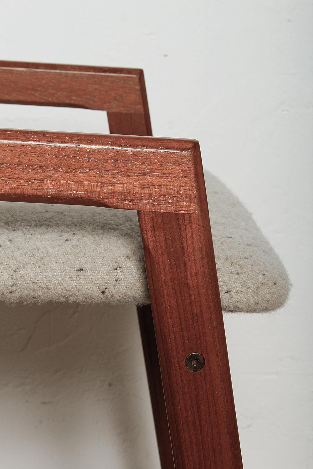 Set of Four Fully Restored Teak Bar Stools, Danish, 1960s 4