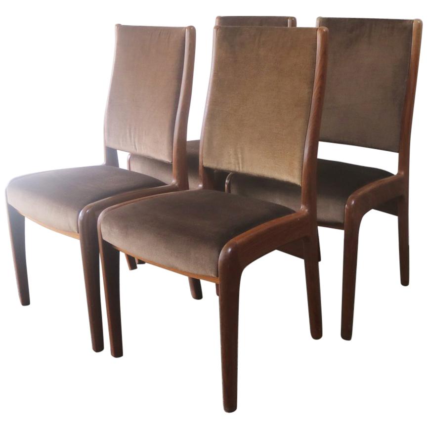 Set of Four G Plan 1970s Midcentury Dining Chairs For Sale