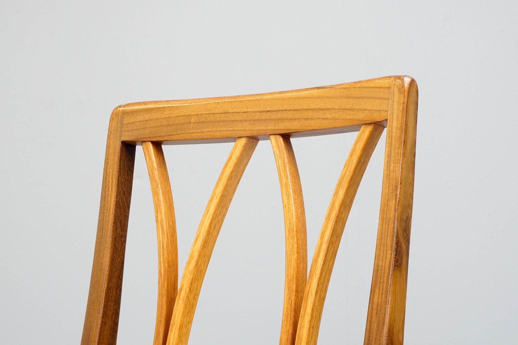 Velvet Set of Four G-Plan Dining Chairs For Sale