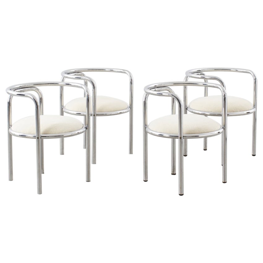 Set of four Gae Aulenti Locus Solus chairs, Poltronova, 1964