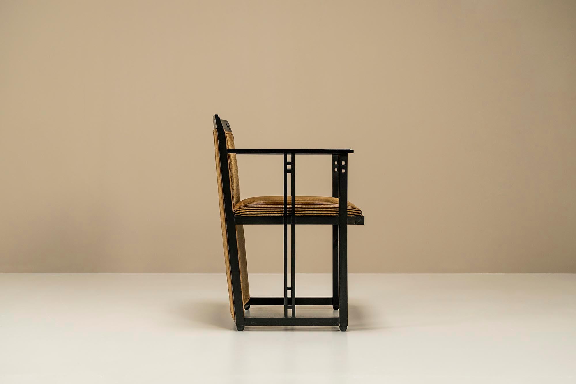 Fabric Set of Four “Galaxy” Dining Room Chairs by Umberto Asnago, Italy, 1980s