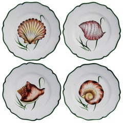 Set of Four Game of Shells Ceramic Dinner Plates